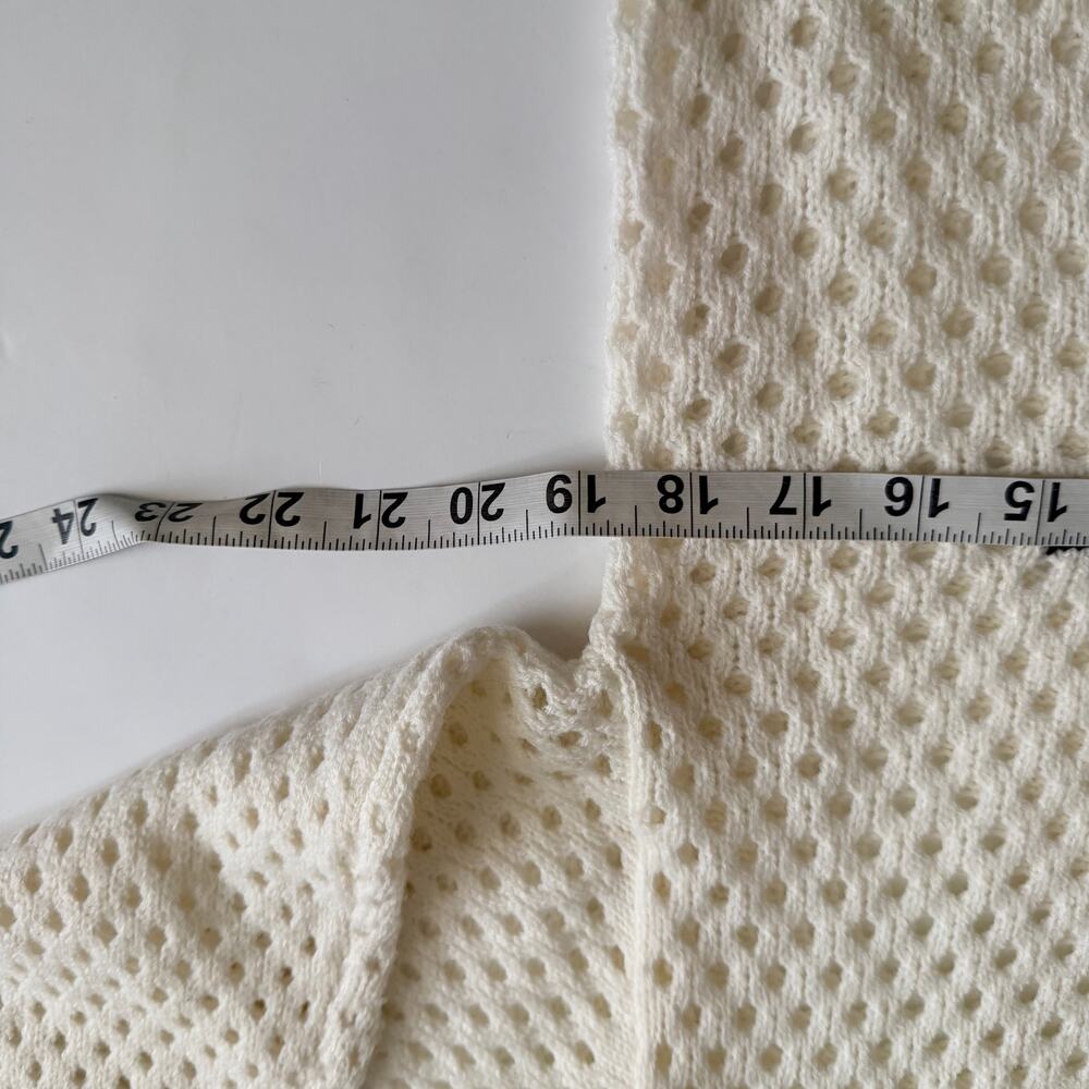 Just Polly New York Junior's Cream & Black Star Long Sleeve Sweater - Picture 6 of 7